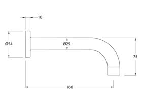 Posh Bath Outlet 160mm Chrome