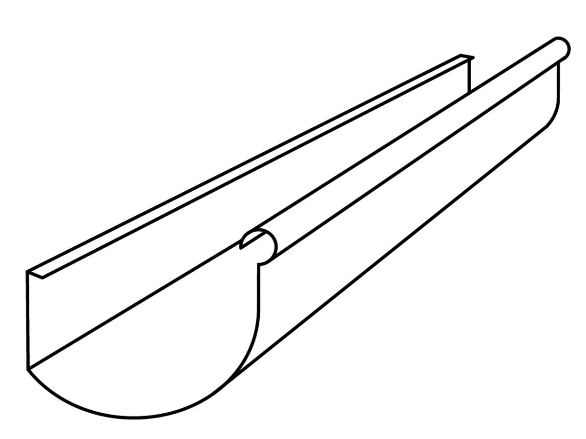Flatback Half Round Gutter 150mm Deep Ocean from Reece