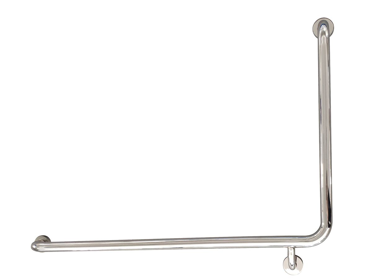 Mobi 940 x 600mm x 90 Degree Left Hand Grab Rail Polished Stainless Steel