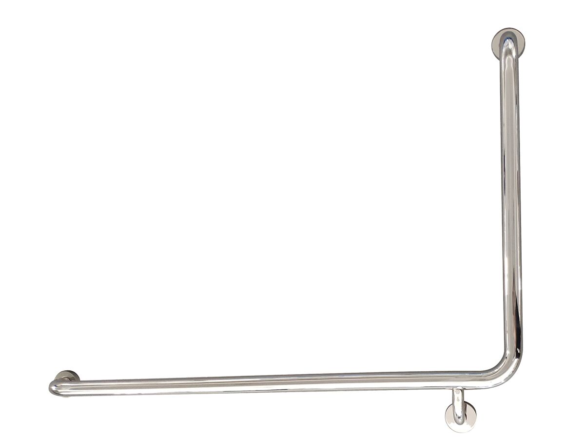 Mobi 940 x 600mm x 90 Degree Left Hand Grab Rail Polished Stainless