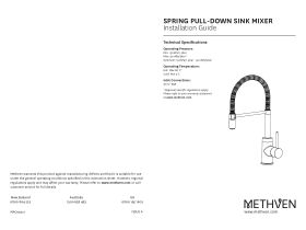 Installation Instructions - Spring Pull-Down Sink Mixer Tap Chrome 4 Star