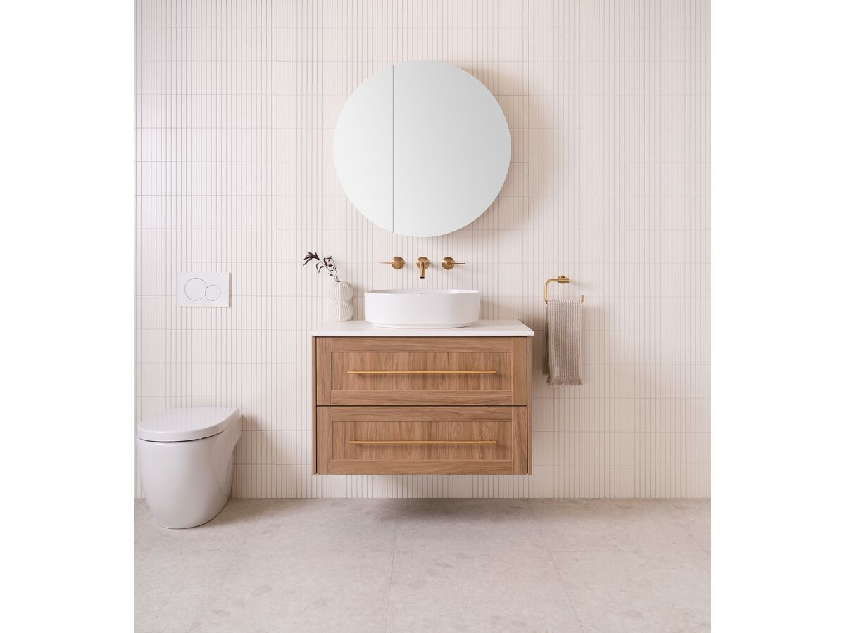 Kado Lux 900mm All Drawer Wall Hung Vanity Unit 2 Drawers Centre Bowl