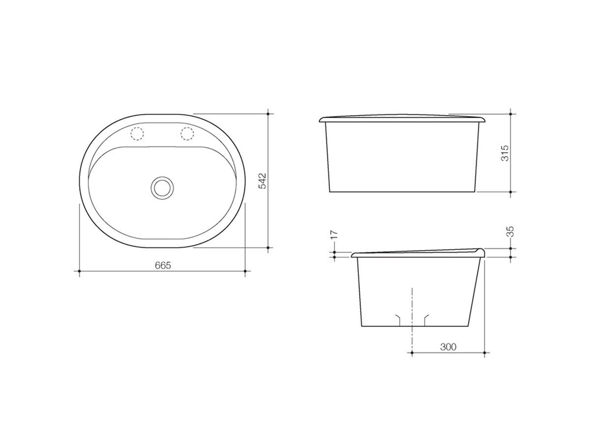 Caroma Metro 35 Litre Utility Laundry Basin No Taphole White from Reece