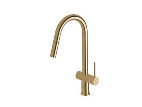 Sussex Scala Pullout Sink Mixer Tap Living Brushed Brass (4 Star)