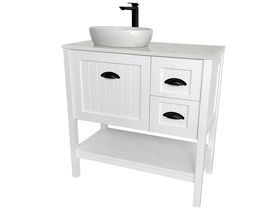 Kado Era Full Height Vanity Unit with Legs 1 Door & 2 Drawers No Basin 900mm