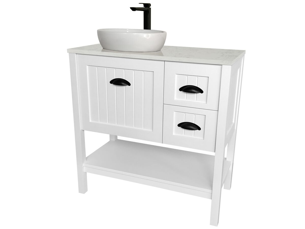 Kado Era 900mm Vanity Unit with Legs 1 Door 2 Drawers (No Basin) from Reece