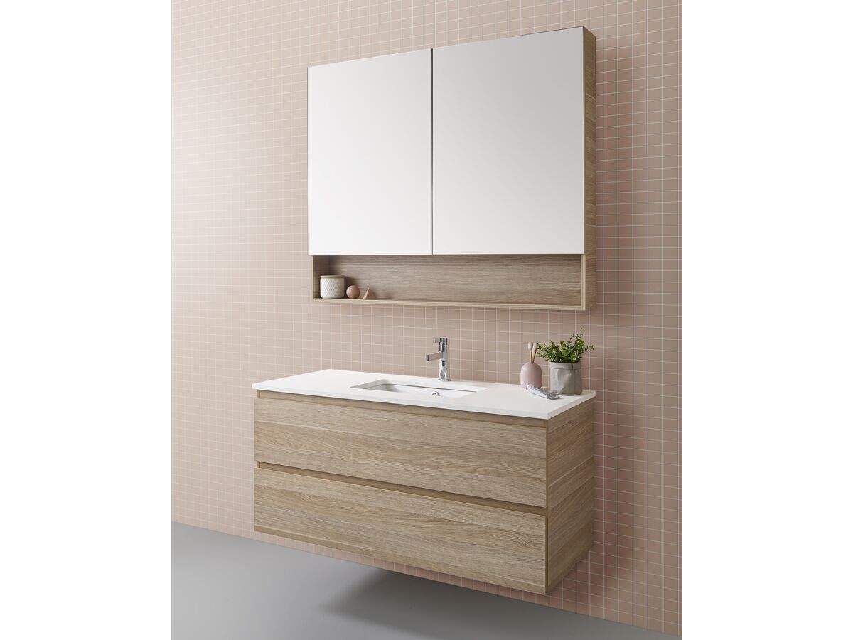 Posh Domaine 750mm x 1000mm Open Shelf Shaving 2 Door from Reece