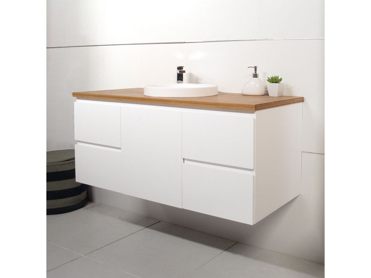 ADP Essence MKII Vanity Unit Centre Wall Hung 1 Door 4 Draws No Basin 1200