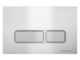 Hideaway+ Rectangle Button/ Plate Inwall ABS Silver