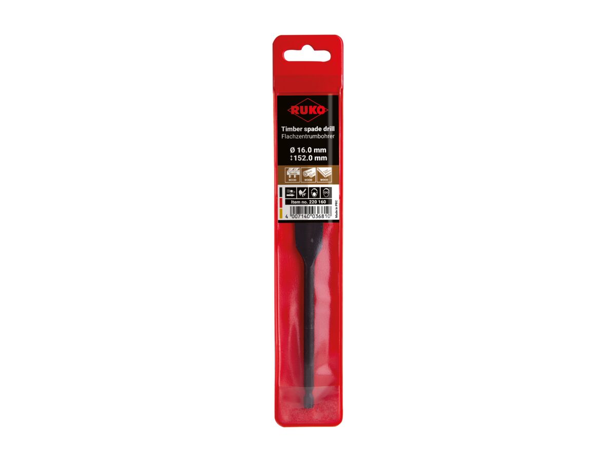 Ruko Timber Spade Bit - 16mm