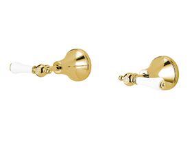 Kado Classic Wall Top Assemblies Lever Porcelain Brass Gold