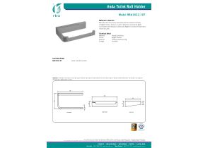 Specification Sheet - Enda number 1 Toilet Roll Holder 140 Width White
