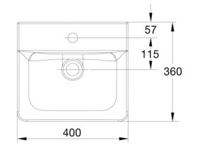 American Standard Concept Semi Recessed Basin 1 Taphole White