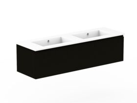 Posh Domaine Plus All-Drawer 1500mm Double Bowl Wall Hung Vanity Cast Marble Top