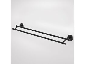 Caroma Liano Nexus Double Towel Rail Black