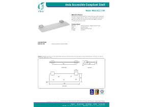 Specification Sheet - Enda Acrylic Shelf Frosted Glass Accessible Chrome 395mm