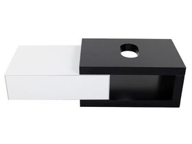 Mizu Bloc Wall Hung Vanity Unit No Basin 1200mm Black/ White