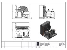 Tecumseh AJ2 HTA Condensing Unit 1 1/2 R404 MHBP CAJT4519ZHR-FZ-3 with Pressure Control 1.6 HP