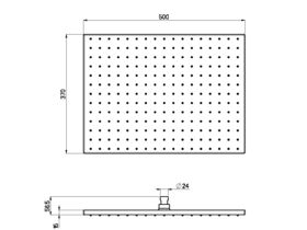 Nikles Quatre 500 x 370 Overhead Shower (0 Star)