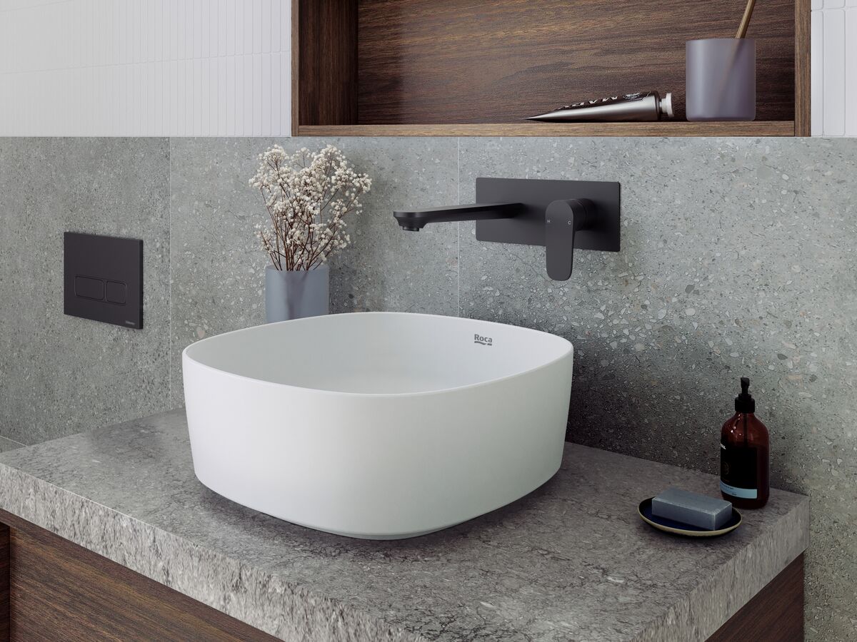 Mizu Silk Wall Basin Mixer Set Kit Matte Black (5 Star) from Reece