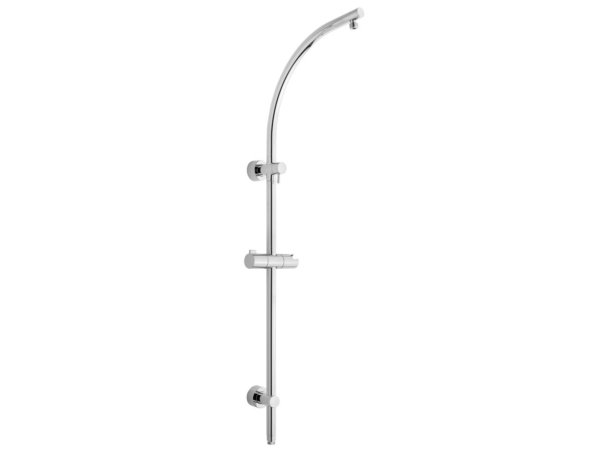 Nikles Twin Shower Curve Rail Only Chrome