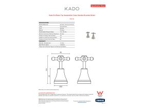 Specification Sheet - Kado Era Basin Top Assemblies Cross Handles Brushed Nickel