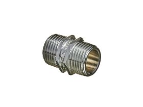 Nipple Hex Chrome Brass 15mm