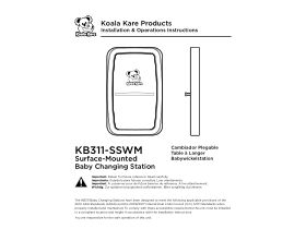 Installation Instructions - Koala Baby Change Table Horizontal Stainless Steel Surface Mounted