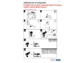 Installation Instructions - American Standard Cygnet Overheight Close Coupled Back to Wall Back Inlet Toilet Suite with a Soft Close Quick Release White Seat (4 Star)