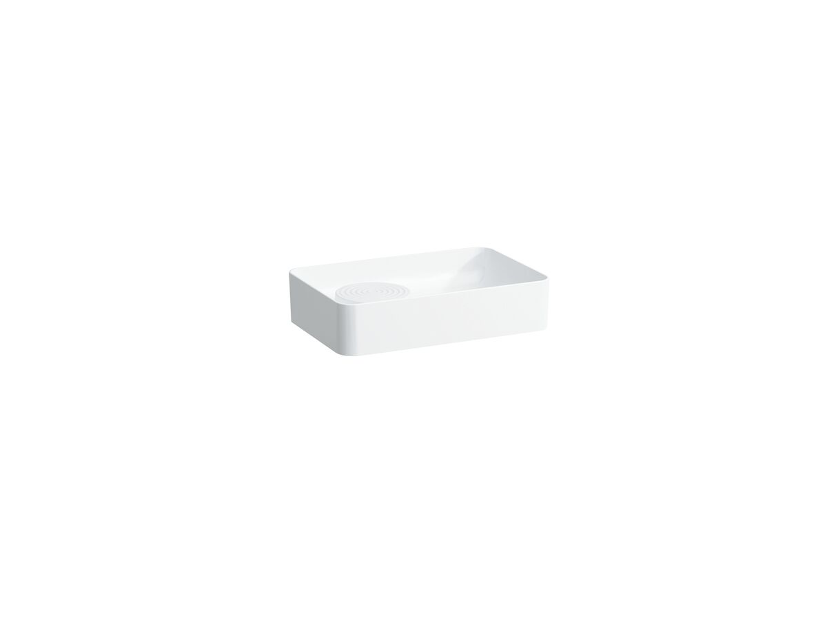 LAUFEN Val Square Counter Basin with Overflow No Taphole 550mm White