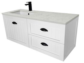 Kado Era Wall Hung Vanity Unit 1 Door & 2 Drawers with Under Counter Basin 1200mm