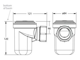 Enware Microtrap Chrome with Popup Waste
