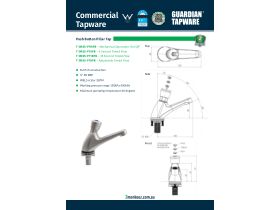 Specification Sheet - Timed Flow Push Button Pillar Tap Chrome
