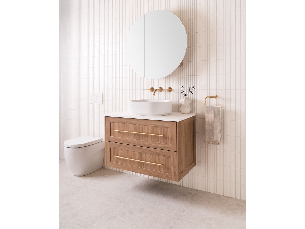 Kado Lux 900mm All Drawer Wall Hung Vanity Unit 2 Drawers Centre Bowl