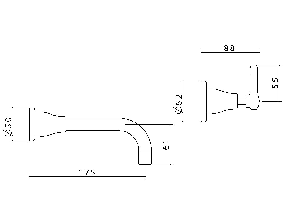 Dorf Loxton Lever Bath Set Chrome