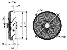 SolerPalau Fan 450mm 3Ph HRT/4-450/30BPN