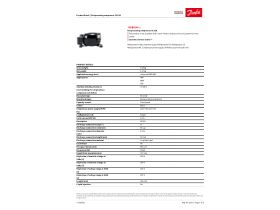 Specification Sheet - Danfoss Compressor PL35G