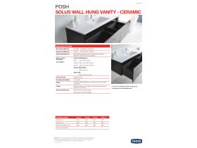 Technical Guide - Posh Solus Wall Hung Vanity Unit (Ceramic Top)