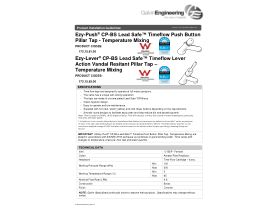 Installation Instructions - Ezy-Push Lead Safe Pillar Timed Flow Tap with Temp Control 6 sec