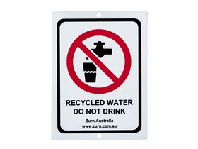 Sign "Recycled Water Do Not Drink" 100mm x 75mm