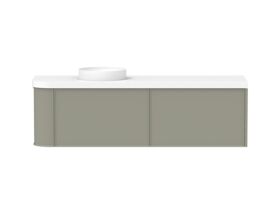 Kado Era 50mm Durasein Statement Top Single Curve All Drawer 1650mm Wall Hung Vanity with Left Hand Basin
