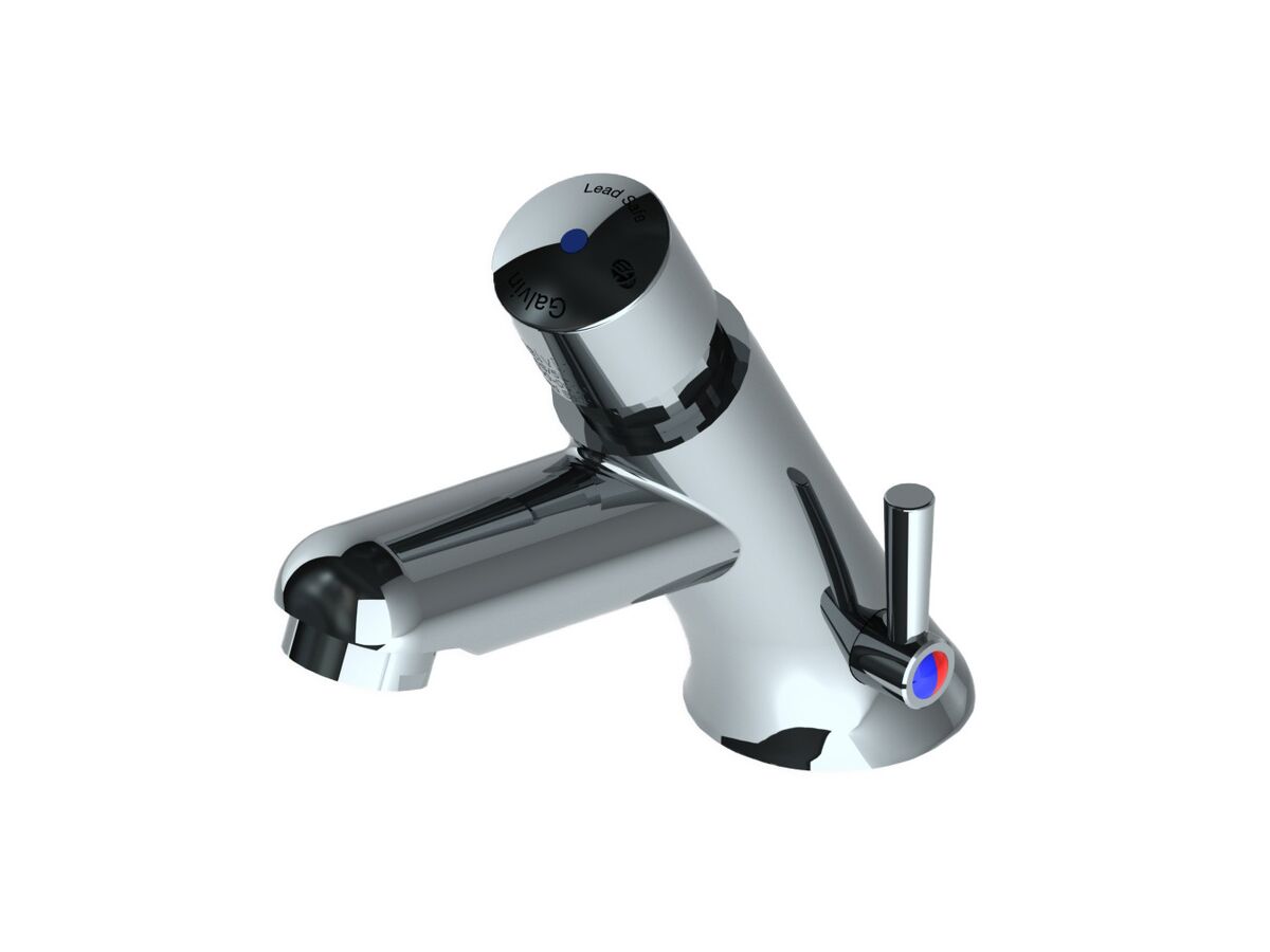 Ezy-Push Lead Safe Pillar Timed Flow Tap with Temp Control 6 sec