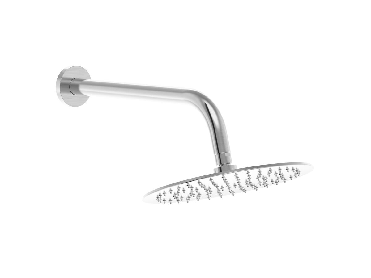 Milli Inox Overhead Shower 250mm with Arm Stainless Steel (3 Star) from