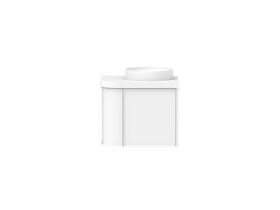 Kado Era 50mm Durasein Statement Top Single Curve All Drawer 600mm Wall Hung Vanity with Center Basin