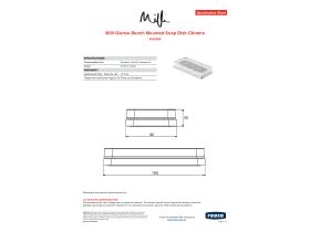 Specification Sheet - Milli Glance Bench Mounted Soap Dish Chrome