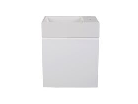 Posh Solus Powder Room Vanity Unit Wall Hung Right Hand Basin 1 Taphole White