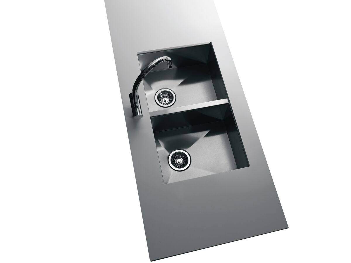 AFA Vertus Double Bowl Undermount Sink No Taphole 750mm Stainless Steel