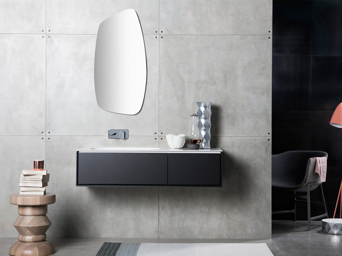 ISSY Glide 1200mm Wall Hung Vanity Unit Single Bowl 2 Drawers White