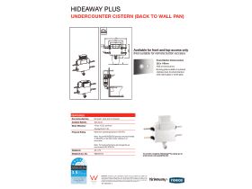 Specification Sheet - Hideaway+ Undercounter Cistern Back to Wall (4 Star)