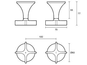 Technical Drawing - Milli Oria Cross Wall Top Assembly